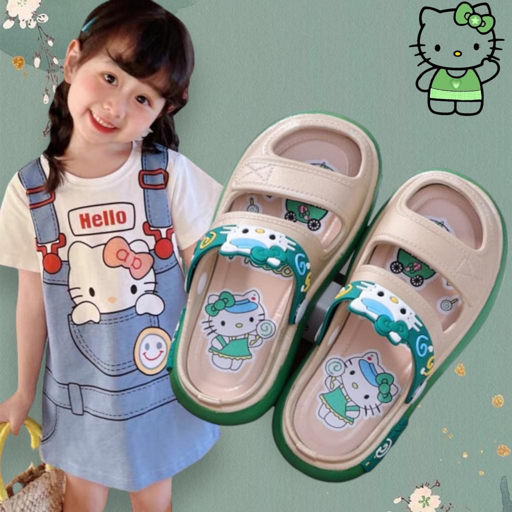 Sandal Anak Perempuan Baby Kids Model Tali Belakang Karakter Hello Kitty Lucu / Sendal Karet Jelly Anak Import Empuk Hys