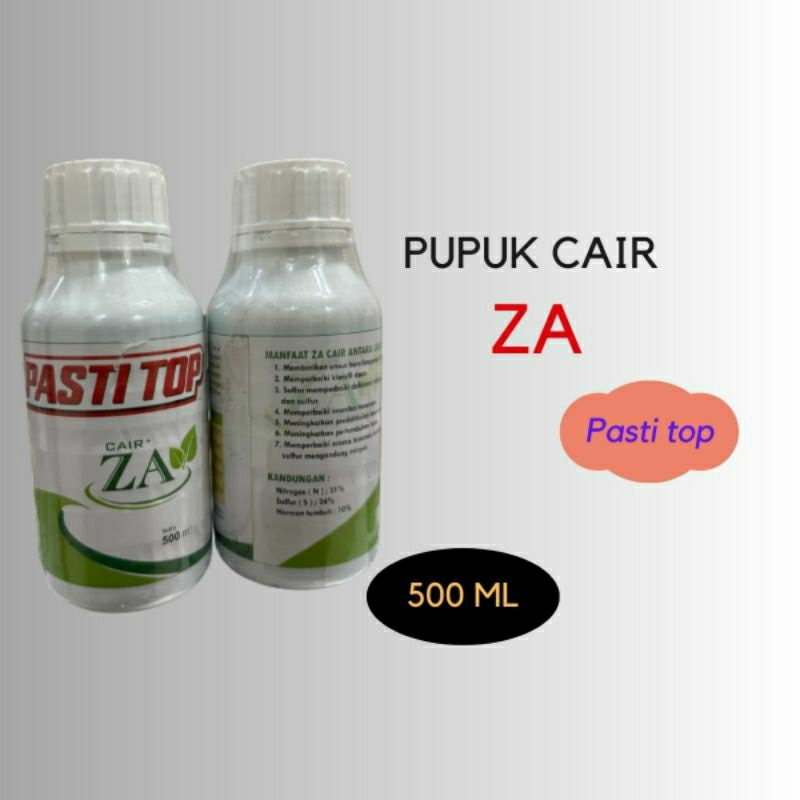 Pupuk Cair Za PASTI TOP 500 ml meningkatkan hasil panen & mengurangi kerontokan daun