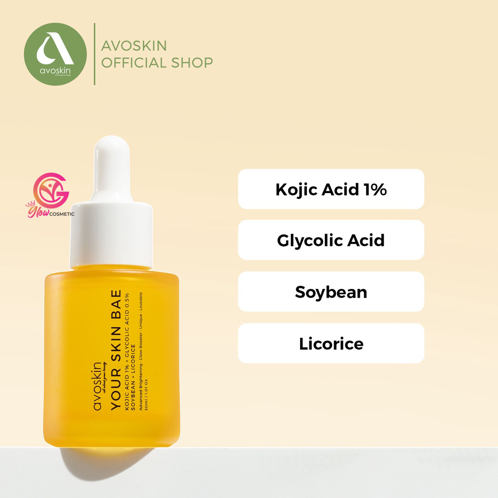 AVOSKIN YOUR SKIN BAE SERUM KOJIC ACID 1℅ + GLYCOLIC ACID 0.5%