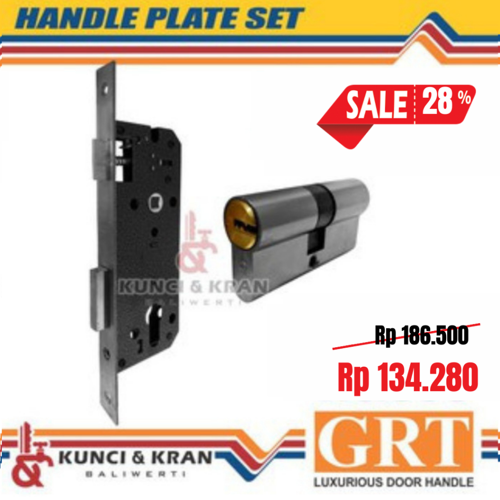 Handle Pintu Set GRANAT GRT 888 Gagang Pintu Rumah Lengkap Kunci