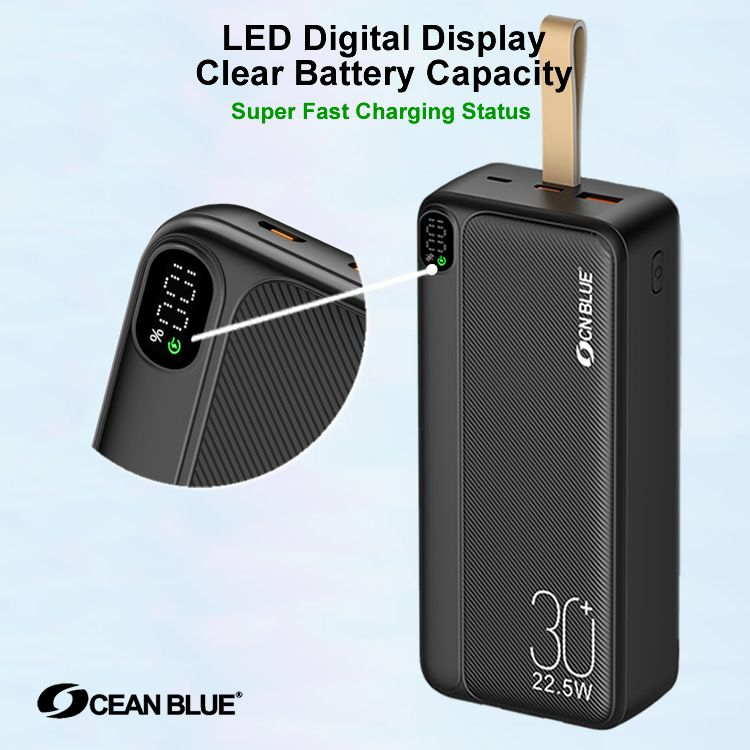 Ocean Blue OCN A159 Power Bank 30000mAh PD QC 3.0 22.5W Super Fast Carging PowerBank