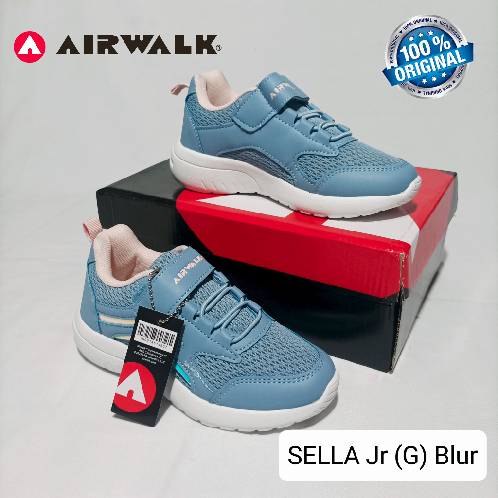 Sepatu Sneakers Anak AIRWALK SELLA Jr (G) Warna Biru 100% Asli