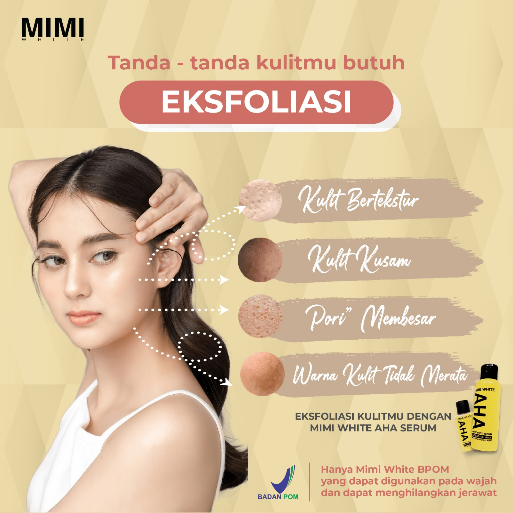 Paket 5 in 1 Anti Aging - Brightening Mimi White Bpom Original