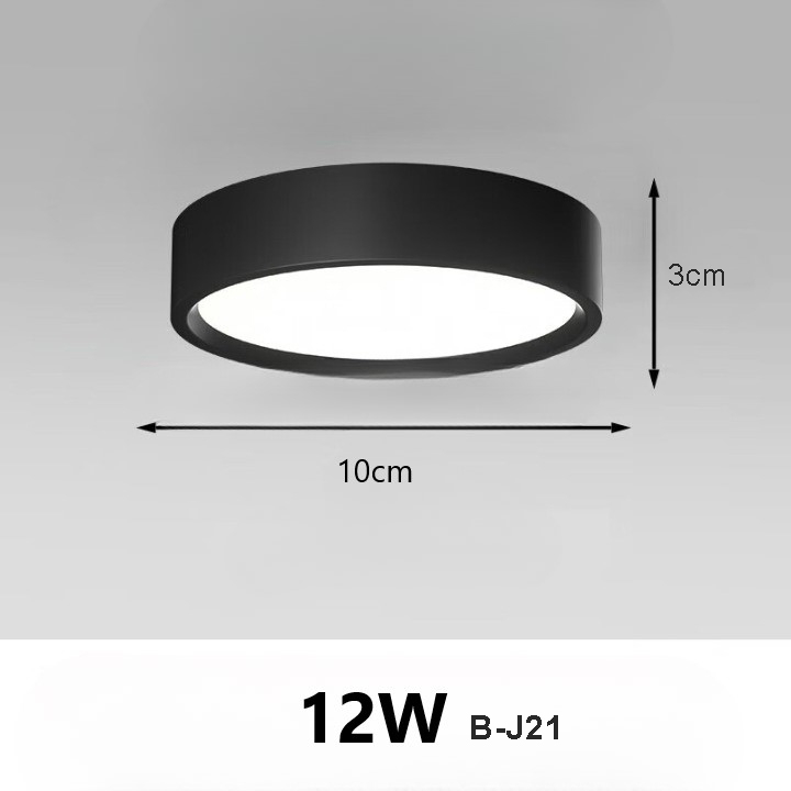 Lampu Plafon LED Ceiling Light Bright and Soft Natural White 12W - B-J21 - Black