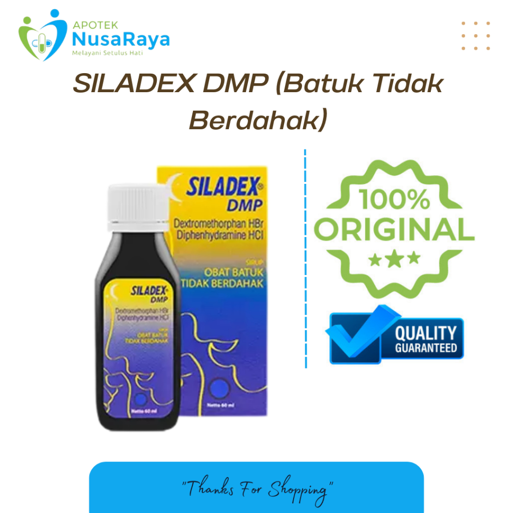 

Siladex DMP Sirup-Obat Batuk Tidak Berdahak 30ml 60 ml