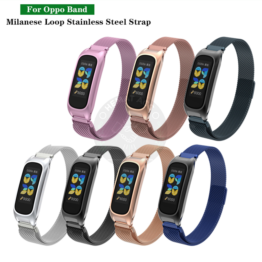 Strap Oppo Band Stainless Steel Tahan Karat Tali Jam Metal One Plus Band Hematacc