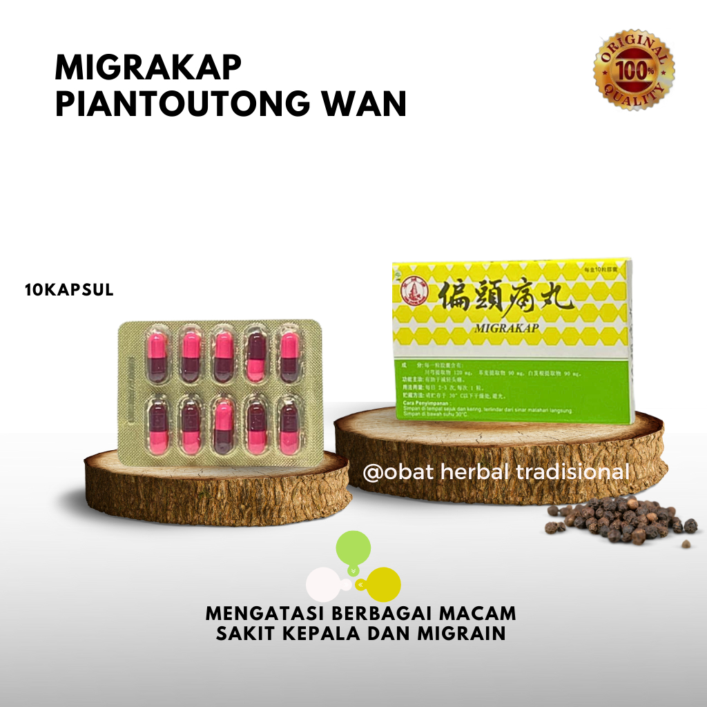 MIGRAKAP - obat sakit kepala - vertigo - migrain herbal manjur