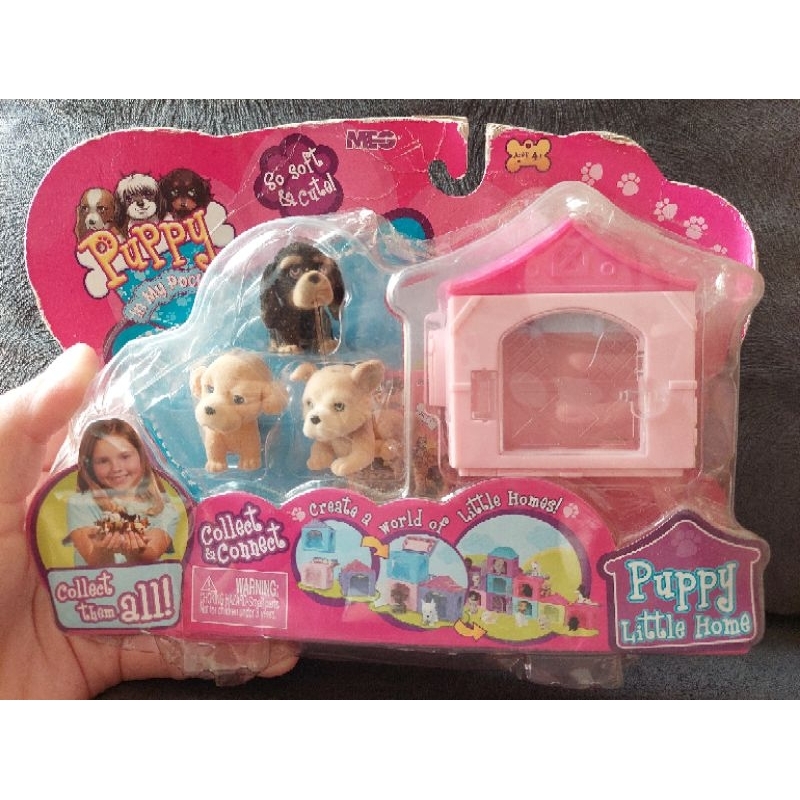 Puppy in my pocket, puppy little home pink