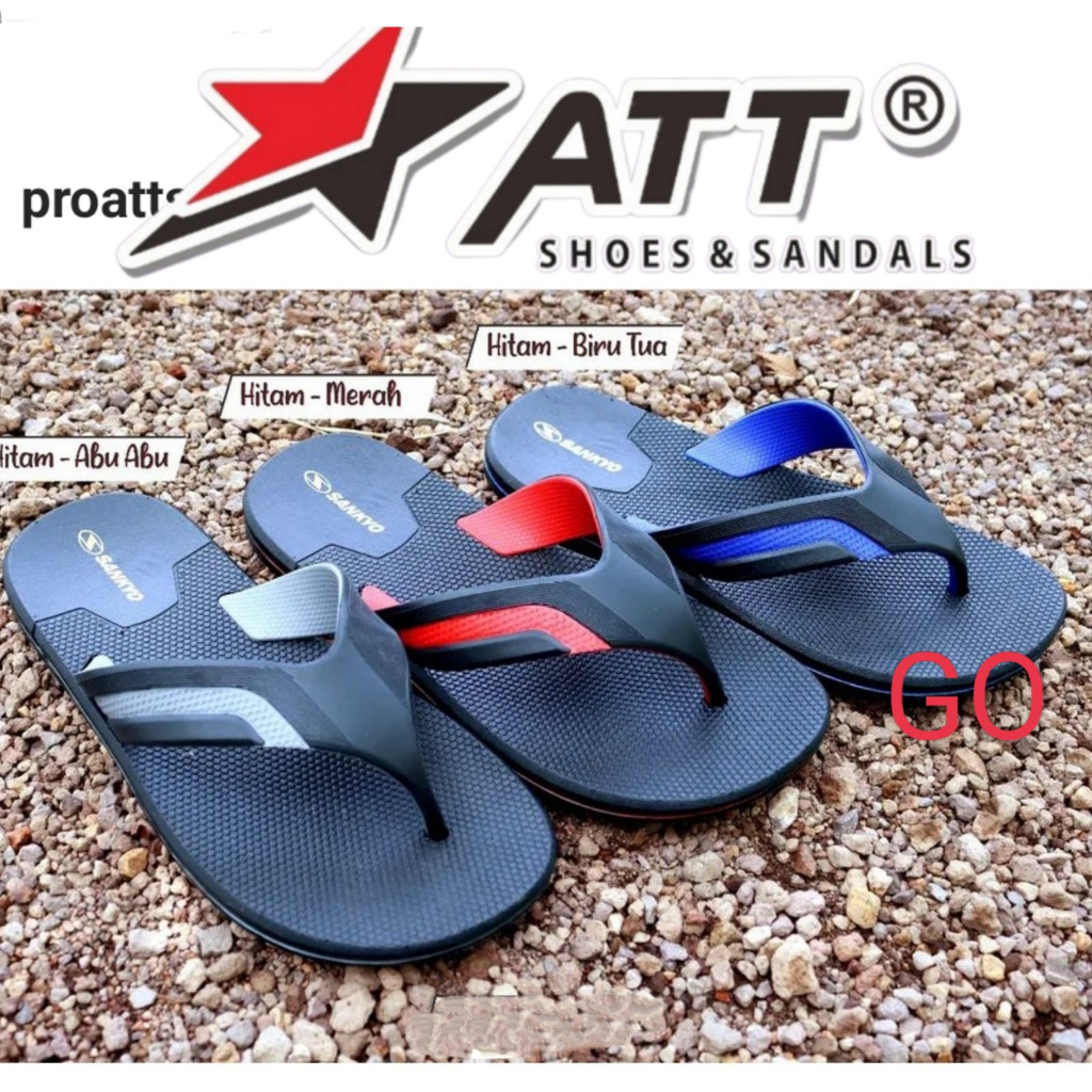 gof ATT NAG 003 &amp; EJP 5156 SANDAL PRIA Sandal Santai Bahan Karet Phylon Anti Air Nyaman Dipakai