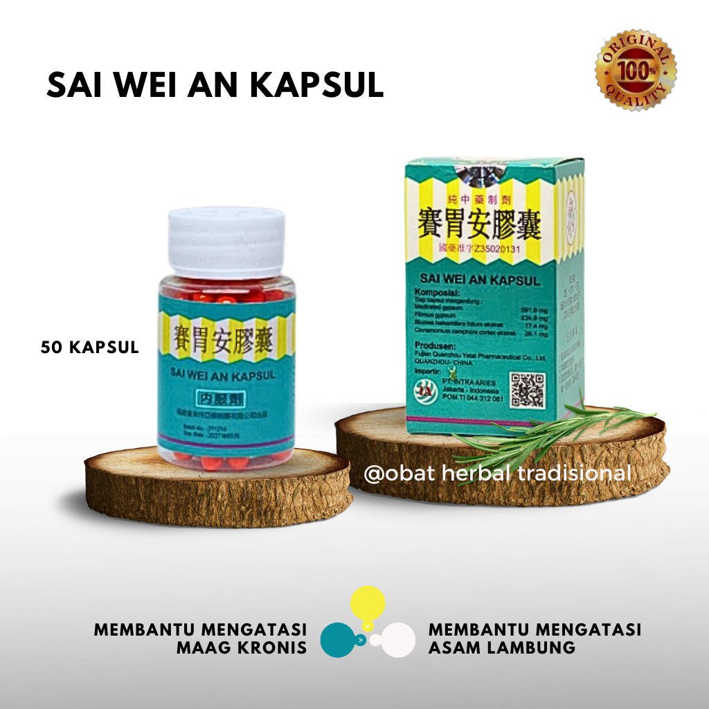 SAI WEI AN KAPSUL ORIGINAL obat maag kronis infeksi lambung obat maag cina paling ampuh dijamin 100% asli