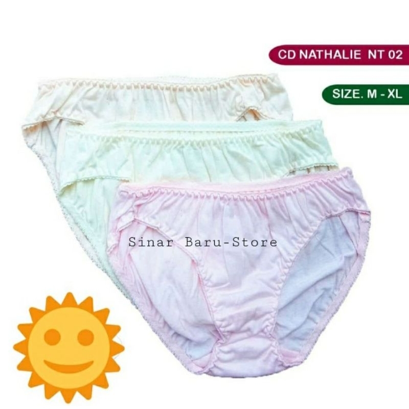 [½ lusin/6 pcs]celana dalam wanita dewasa  nathalie NT 02 zig zag
