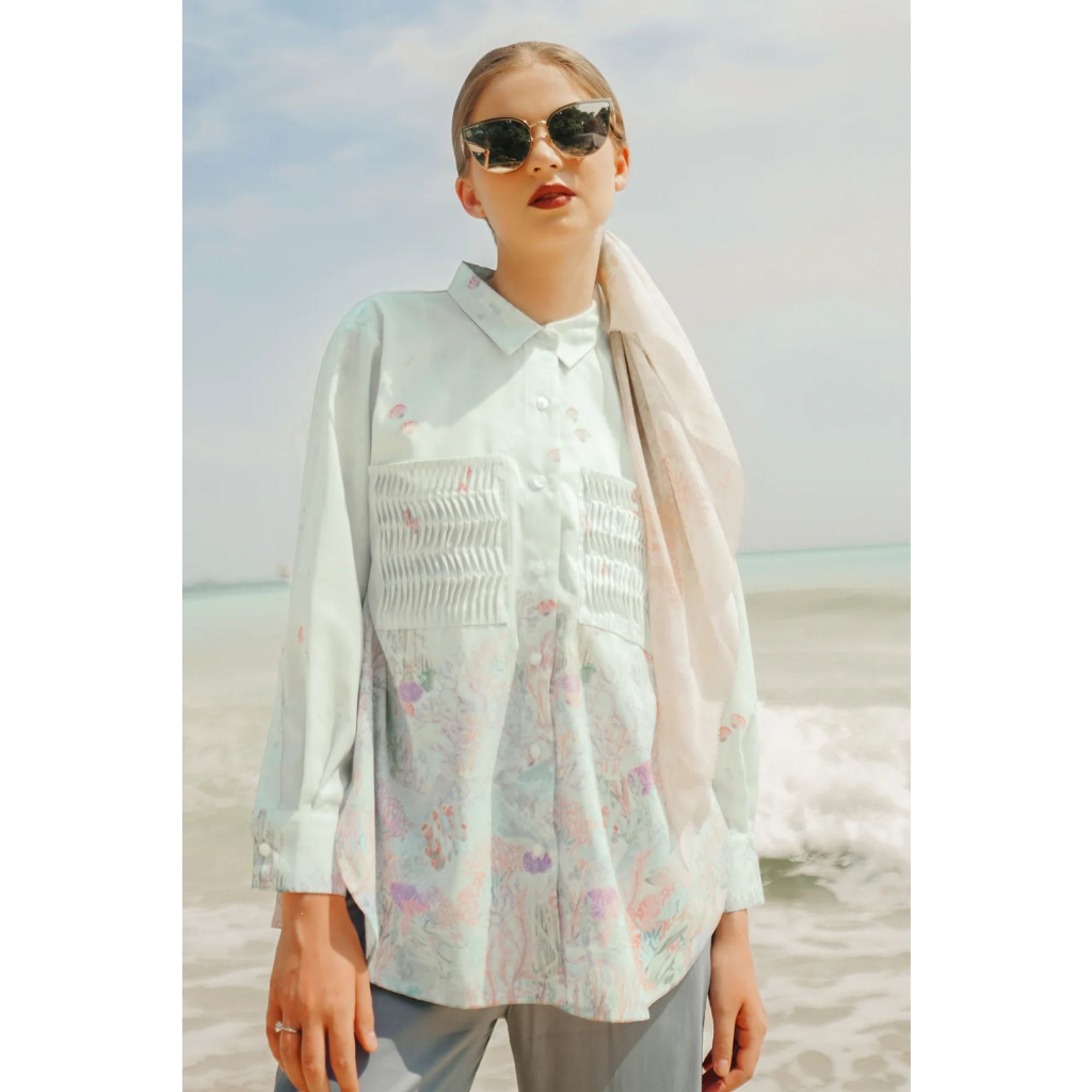 AQUARIELLE SHIRT WITH POCKET - BENANG JARUM