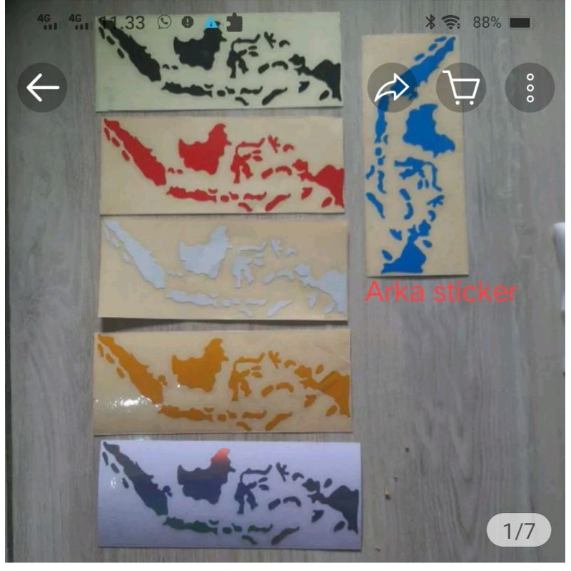 

STICKER PETA INDONESIA CUTTING UKURAN 12CM