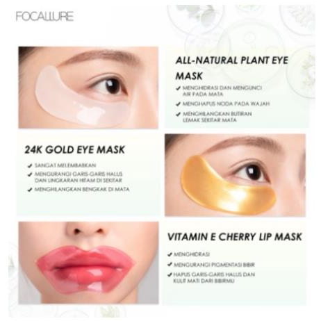 * NCC * Focallure Eye Mask Forever Young Treatment Mata 24K Collagen Sodium Hyaluronate