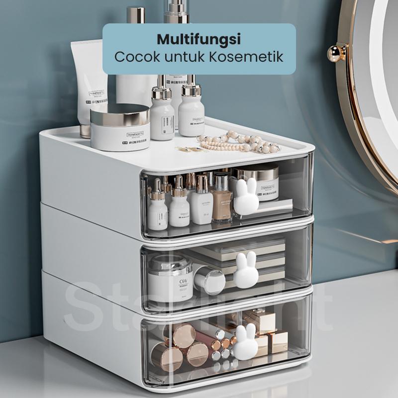 Starlight Laci Alat Tulis Kelinci Aesthetic Pastel Rak Pulpen Stationery Susun Rak Kosmetik Makeup