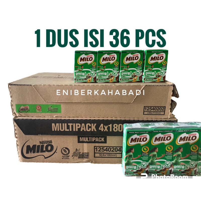 

Milo UHT Coklat exp date Desember 2025 110 ml / Milo Coklat UHT 180ml Active Go 1 Karton isi 36 pcs