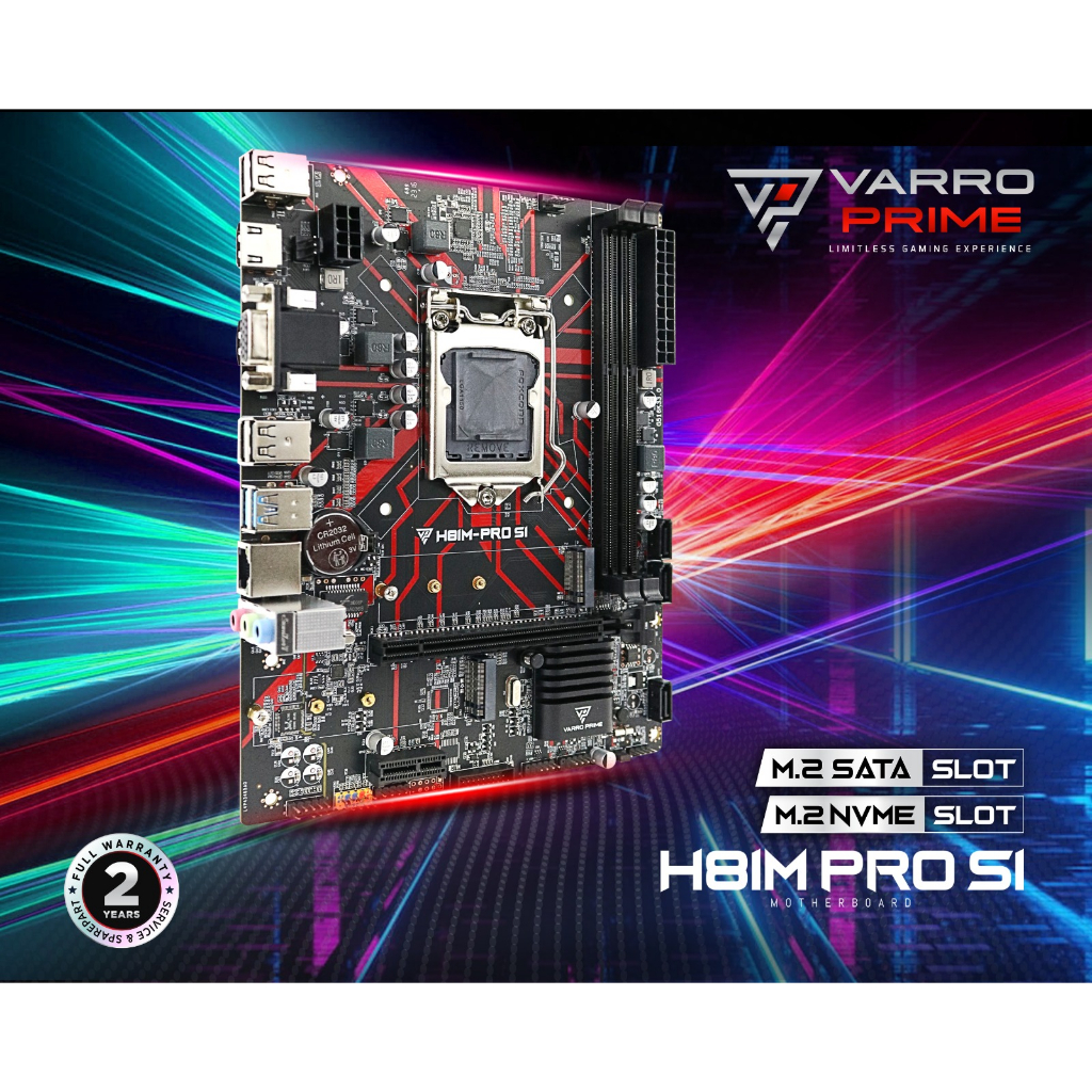 Motherboard Gaming H81M PRO S1 VARRO SUPPORT NVME