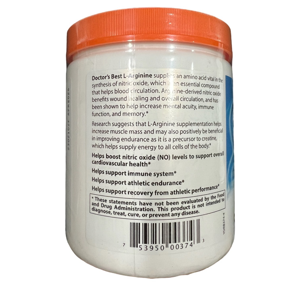 Doctor Best Pure L Arginine Powder 300 gr Jaga Kesehatan Kardiovaskular ORI USA