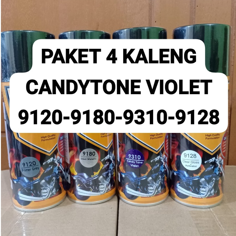 PAKET LENGKAP WARNA CANDYTONE 4 PCS DITON PREMIUM Pilok Cat Semprot Candy Tone (Epoxy - Met Silver - Candy Tone - Clear) 4pcs x 400ml