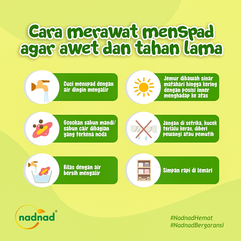 Menspad Nadnad Sixpad Pembalut Kain Wanita isi 6