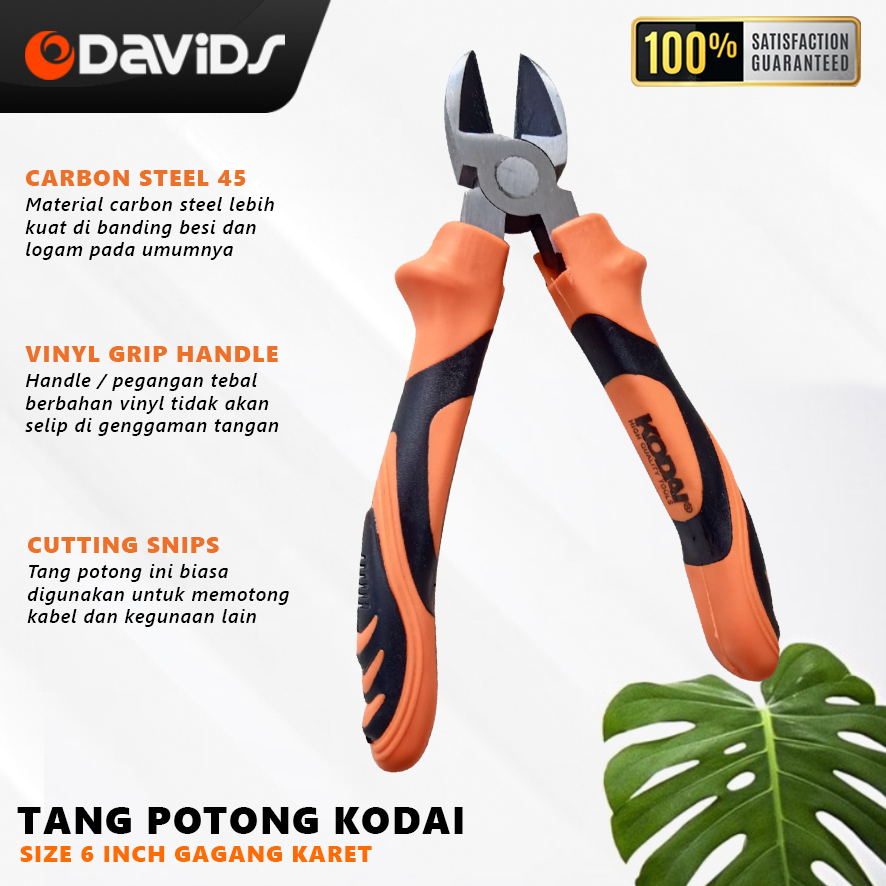 Tang Potong Cutting Diagonal Pliers Kodai 6 Inch Gagang Karet