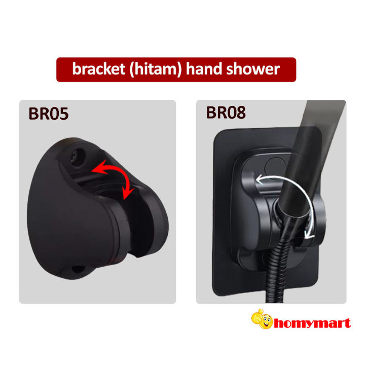 ⭐️ Jendela Kosmetik ⭐️ Bracket Pegangan Holder Gantungan Shower Hitam Stiker Up Down / Holder Shower