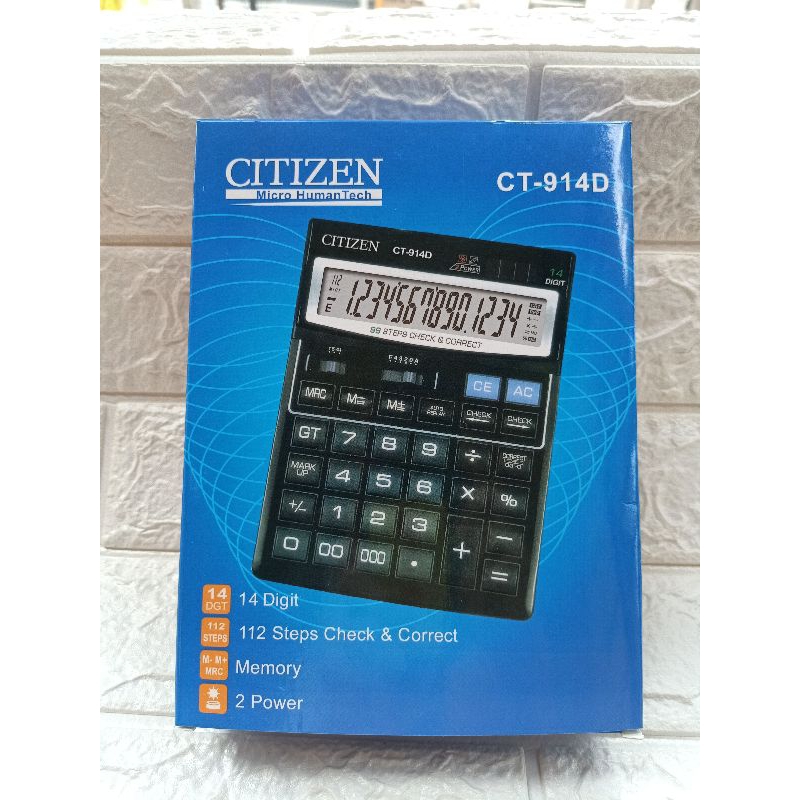 

TERMURAH‼️KALKULATOR DAGANG BESAR CITIZEN CT 914D / 14 CHECK CORRECT