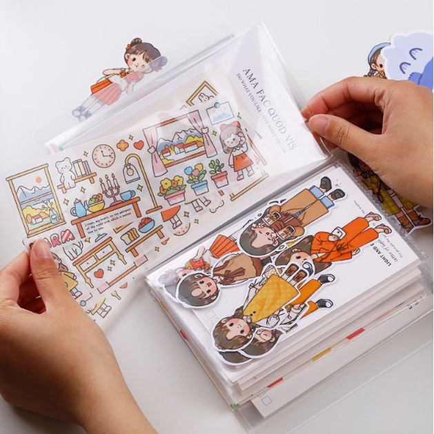 Storage Album A6 Display Book Map Album Foto 4R Storage Binder PVC Transparan