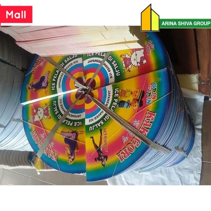 

100 LEMBAR KERTAS ES SALJU VIRAL | BUNGKUS KERTAS ES PELANGI PRODUK TERBARU | KEMASAN ES KAKIGORI BAHAN IVORY PUTIH HIGH QUALITY | CONTONG ES SERUT | ARINA SHIVA GROUP 74