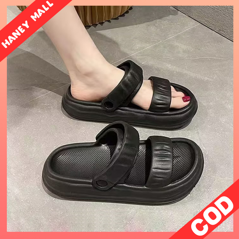 Sandal jelly wanita import terbaru EVA 2023 Sandal slop karet wanita kekinian Sandal cewek dewasa murah tahan aus dan tidak licin