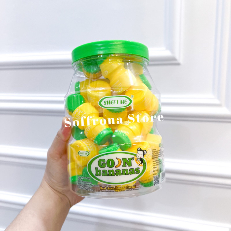 

choco banana coklat putih rasa pisang Goin Sweet Me 1 toples isi 30