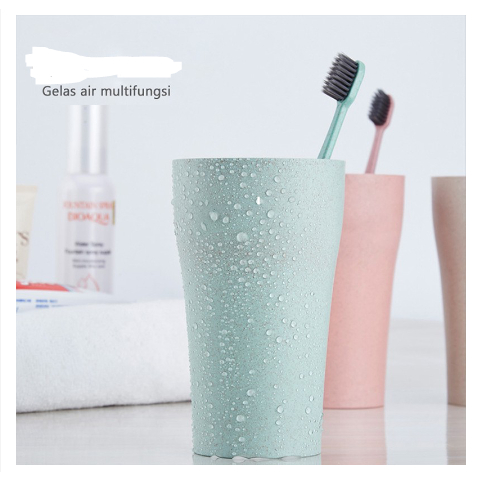 (1 SET ISI 4 PCS) Gelas Minum Plastik Wheat Straw /Gelas Plastik isi 4 pcs