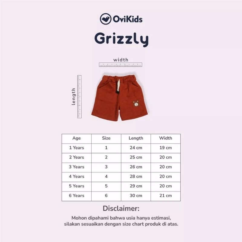 OVI KIDS - GRIZZLY OVIKIDS - CELANA ANAK OVIKIDS - CELANA PENDEK ANAK