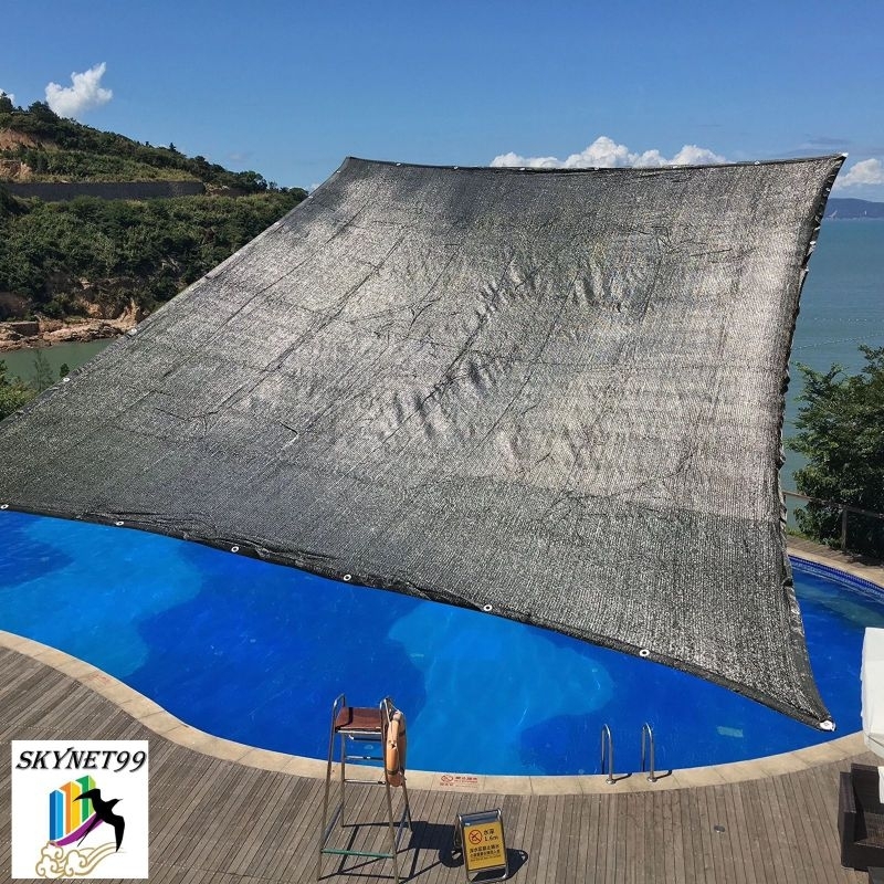 PARANET 95 % / SUNSHADE NET DENGAN CINCIN LOGAM BULAT DI SETIAP SUDUT UK 2x2 - 2x10
