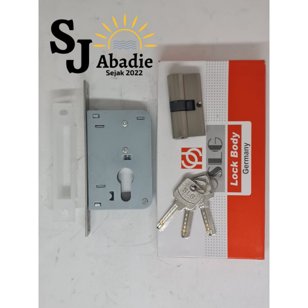 (1 SET) SLG Body Kunci Pintu Dorong Sliding Geser Door Lock Body 9405 Slide Germany | SJ ABADIE |
