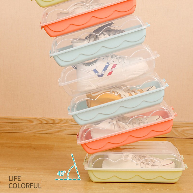 NP - Shoes Organizer / Kotak Simpan Sepatu Plastik Transparant