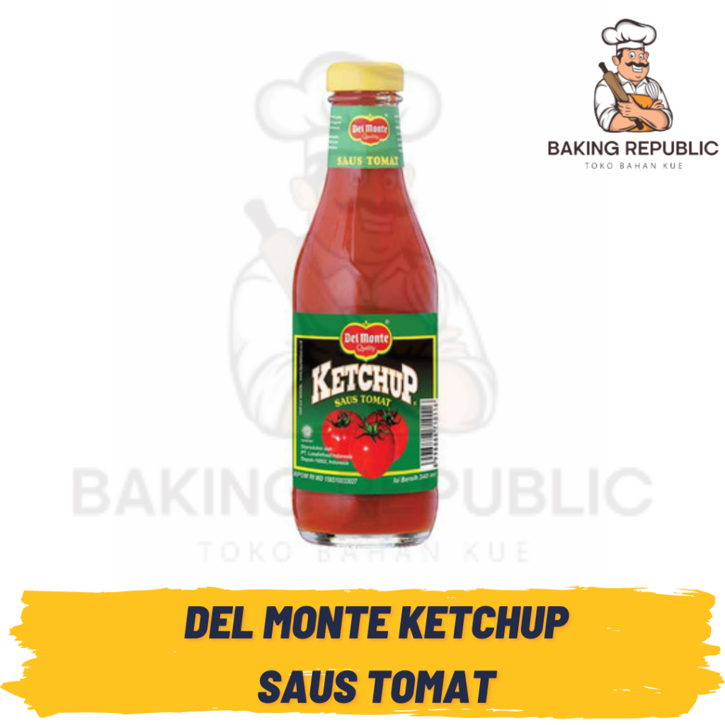 

DEL MONTE KETCHUP SAUS TOMAT | 340 ML | KEMASAN BOTOL KACA | DELMONTE SAUS TOMAT