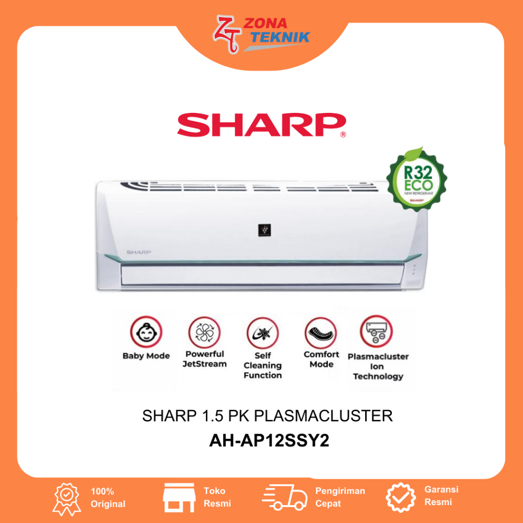 AC Sharp AH-AP12SSY2 1.5PK PLASMACLUSTER