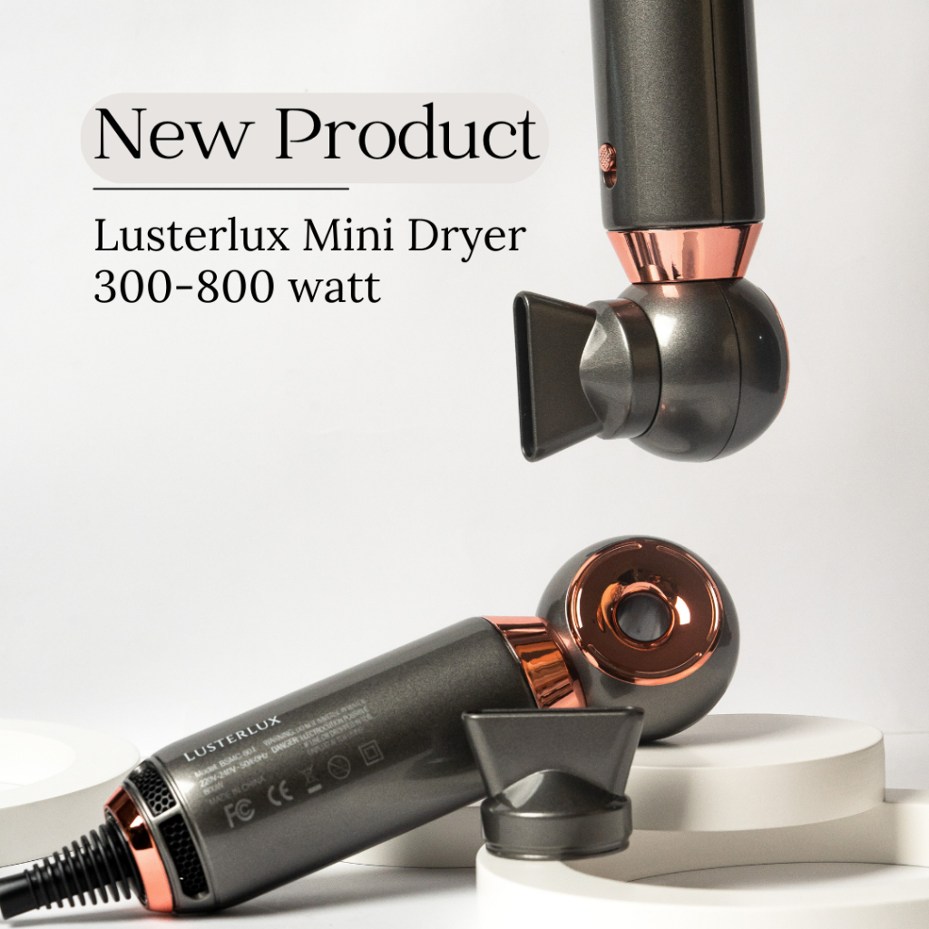 LUSTERLUX MINI DRYER, Hair Dryer Mini, Hairdryer, Pengering Rambut, 300-800 watt