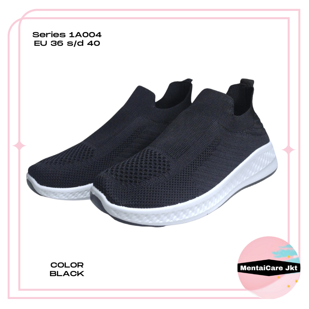 [A004] SEPATU OLAHRAGA SNEAKERS CASUAL TERBARU STYLE KOMBINASI POLOS PRIA WANITA BAHAN RAJUT SLIP ON BEST QUALITY REAL PICT