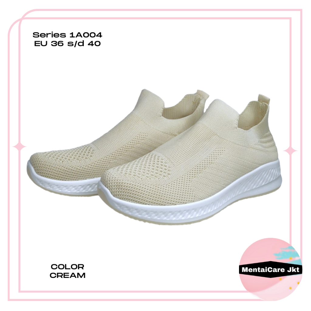 [A004] SEPATU OLAHRAGA SNEAKERS CASUAL TERBARU STYLE KOMBINASI POLOS PRIA WANITA BAHAN RAJUT SLIP ON BEST QUALITY REAL PICT