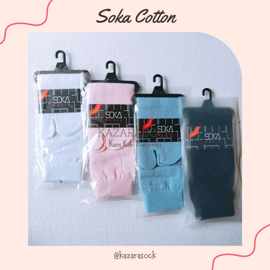 Kazarasock - Kaos Kaki Soka Katun|Bahan Katun Asli-M