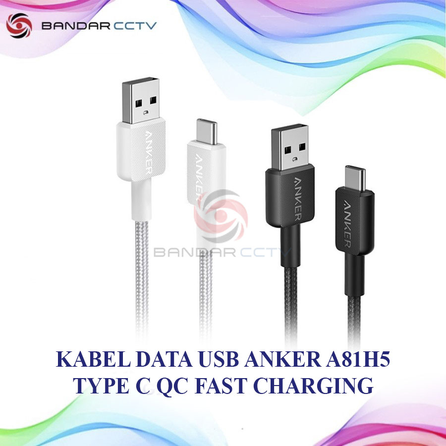 Kabel Data USB Anker A81H5 322 (3ft Braided) USB-A to USB-C Cable