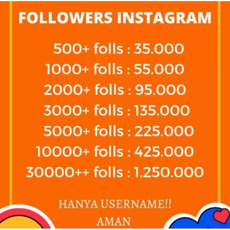 Promo Followers Real Aktif Indo Instagram