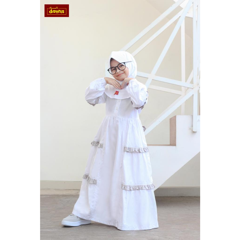 gamis putih anak dannis terbaruu