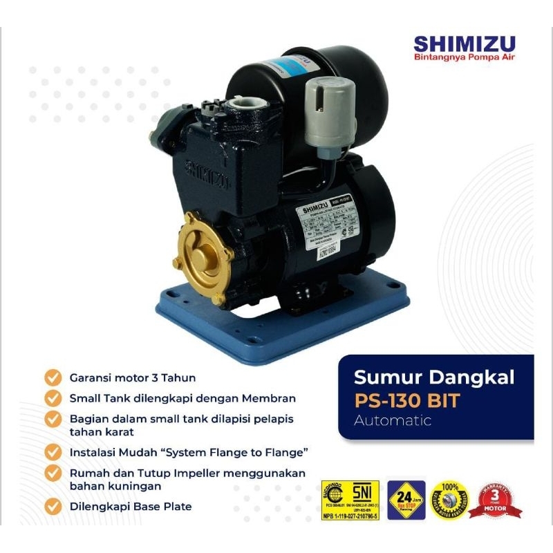 pompa shimizu ps 130 PS-130 otomatis Pompa air