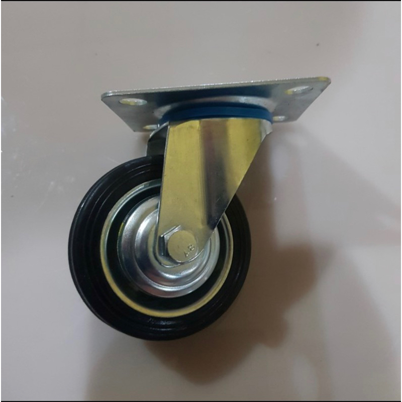 Roda karet 3 inch hidup muter