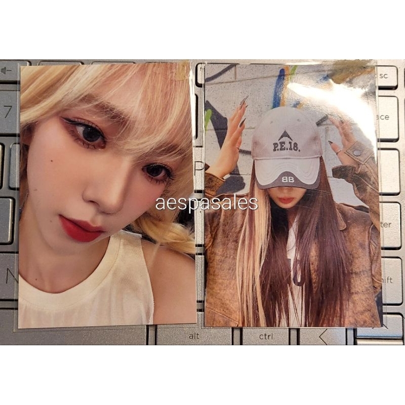 [pair] pc karina giselle wms japan a my world warner music store pc photocard spicy blonde pob preor