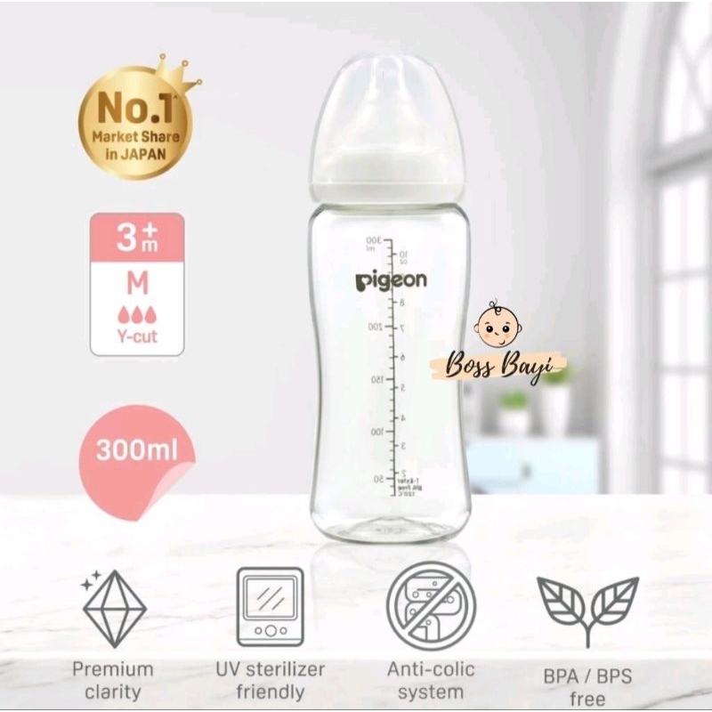 PIGEON - SofTouch T-Ester Baby Bottles / Botol Dot Bayi Wide Neck