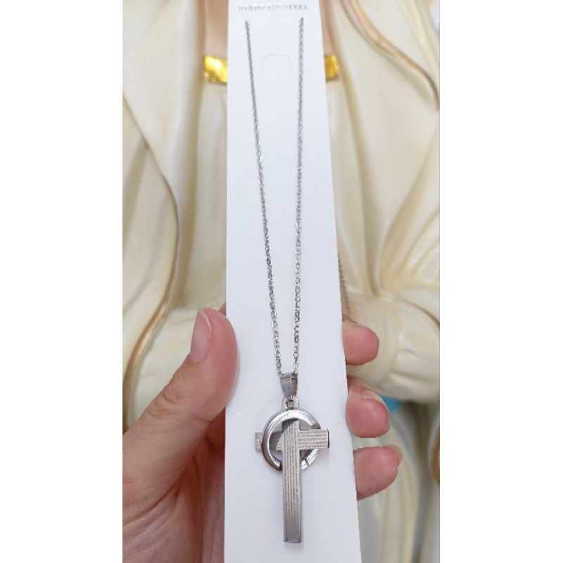 Kalung Salib Liontin Doa Bapa Kami DBK Ring L4/17- Kalung Salib - Kalung Liontin - Liontin Bnd - Kal